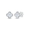 Thumbnail Image 1 of KAY Lab-Grown Diamonds Round-Cut Solitaire Clover Frame Stud Earrings 1/8 ct tw Sterling Silver (F/SI2)