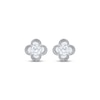 Thumbnail Image 2 of KAY Lab-Grown Diamonds Round-Cut Solitaire Clover Frame Stud Earrings 1/8 ct tw Sterling Silver (F/SI2)