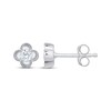 Thumbnail Image 3 of KAY Lab-Grown Diamonds Round-Cut Solitaire Clover Frame Stud Earrings 1/8 ct tw Sterling Silver (F/SI2)