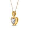 Thumbnail Image 2 of Radiant Reflections Diamond Heart-Shaped Solitaire Necklace 1/6 ct tw 10K Yellow Gold 18" (J/I3)