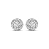 Thumbnail Image 2 of KAY Lab-Grown Diamonds Swirl Halo Stud Earrings 1/2 ct tw Sterling Silver