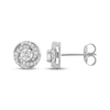 Thumbnail Image 3 of KAY Lab-Grown Diamonds Swirl Halo Stud Earrings 1/2 ct tw Sterling Silver