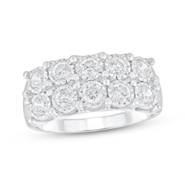 Adore Diamond Two-Row Anniversary Ring 1 ct tw 10K White Gold