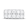Thumbnail Image 3 of Adore Diamond Two-Row Anniversary Ring 1 ct tw 10K White Gold