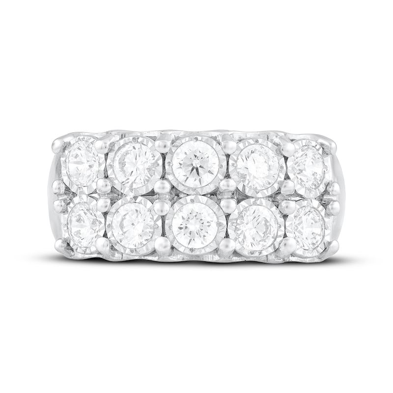 Main Image 3 of Adore Diamond Two-Row Anniversary Ring 1 ct tw 10K White Gold