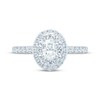 Thumbnail Image 4 of Monique Lhuillier Bliss Oval-Cut Diamond Double Halo Engagement Ring 1-1/4 ct tw 18K White Gold