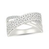 Thumbnail Image 1 of Diamond Multi-Row Crossover Fashion Ring 1/5 ct tw Sterling Silver
