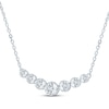 Thumbnail Image 2 of KAY Lab-Grown Diamonds Seamless Graduated Smile Necklace 1-1/2 ct tw 14K White Gold 18"