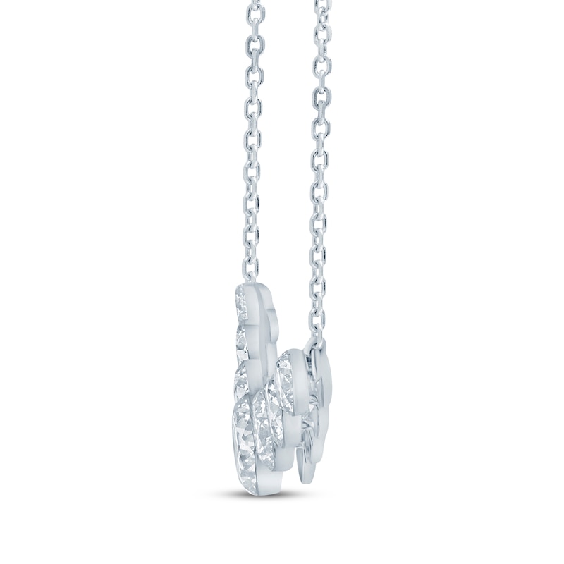 Main Image 3 of KAY Lab-Grown Diamonds Seamless Graduated Smile Necklace 1-1/2 ct tw 14K White Gold 18"