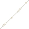 Thumbnail Image 2 of Infinity & Bead Station Necklace 10K Yellow Gold 18"