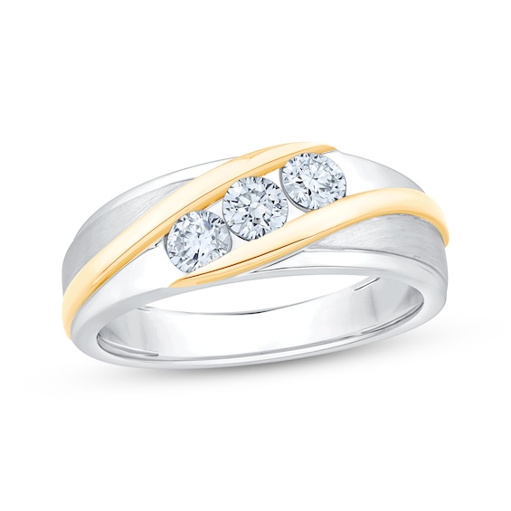 Adore Lab-Grown Diamonds Men's Wedding Band 5/8 ct tw 14K Two-Tone Gold