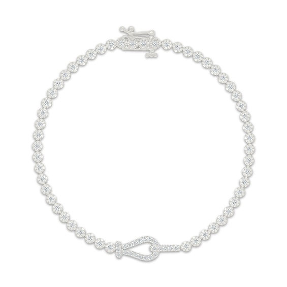 KAY Lab-Grown Diamonds Connected Loop Bracelet 1 ct tw Sterling Silver 7"