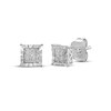 Thumbnail Image 1 of Diamond Quad Square Stud Earrings 1/10 ct tw Sterling Silver
