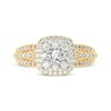 Thumbnail Image 3 of Adore Multi-Diamond Center Cushion Frame Engagement Ring 1 ct tw 10K Yellow Gold