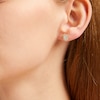 Thumbnail Image 4 of KAY Lab-Grown Diamonds Oval-Cut Halo Stud Earrings 3/4 ct tw 10K Yellow Gold