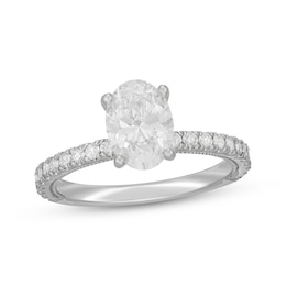 Neil Lane Artistry Oval-Cut Lab-Created Diamond Engagement Ring 2 ct tw 14K White Gold