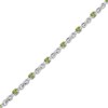 Thumbnail Image 2 of Peridot & White Lab-Created Sapphire Infinity Link Bracelet Sterling Silver 7.25"