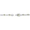 Thumbnail Image 3 of Peridot & White Lab-Created Sapphire Infinity Link Bracelet Sterling Silver 7.25"