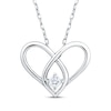 Thumbnail Image 1 of Diamond Looping Heart Necklace 1/10 ct tw Sterling Silver 18"