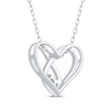 Thumbnail Image 3 of Diamond Looping Heart Necklace 1/10 ct tw Sterling Silver 18"