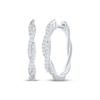 Thumbnail Image 1 of Diamond Twist Hoop Earrings 1/6 ct tw Sterling Silver