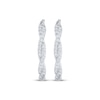 Thumbnail Image 2 of Diamond Twist Hoop Earrings 1/6 ct tw Sterling Silver