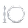 Thumbnail Image 3 of Diamond Twist Hoop Earrings 1/6 ct tw Sterling Silver
