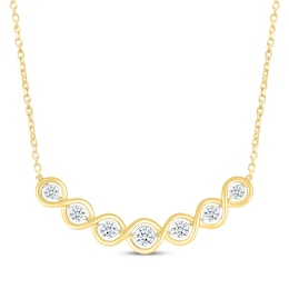 KAY Lab-Grown Diamonds Smile Necklace 5/8 ct tw 14K Yellow Gold 18"