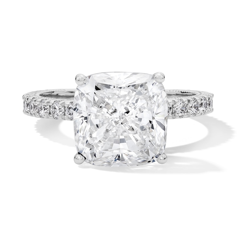 Main Image 2 of Neil Lane Artistry Cushion-Cut Lab-Grown Diamond Engagement Ring 5-5/8 ct tw 14K White Gold