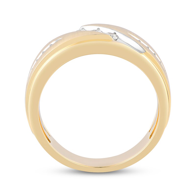 Main Image 2 of Adore Men's Diamond Wedding Band 1/3 ct tw 10K Yellow Gold