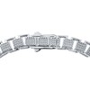 Thumbnail Image 2 of Men's Diamond Hollow Box Chain Bracelet 1-1/2 ct tw Sterling Silver 8.5"