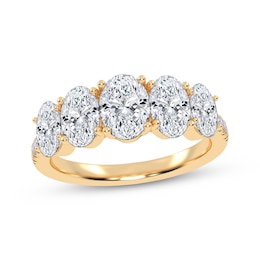 KAY Lab-Grown Diamonds Oval-Cut Graduating Ring 2 ct tw 14K Yellow Gold