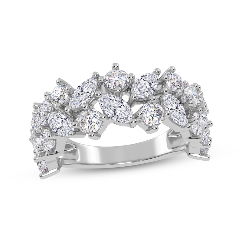 Main Image 1 of KAY Lab-Grown Diamonds Marquise & Round-Cut Scatter Ring 2 ct tw 14K White Gold