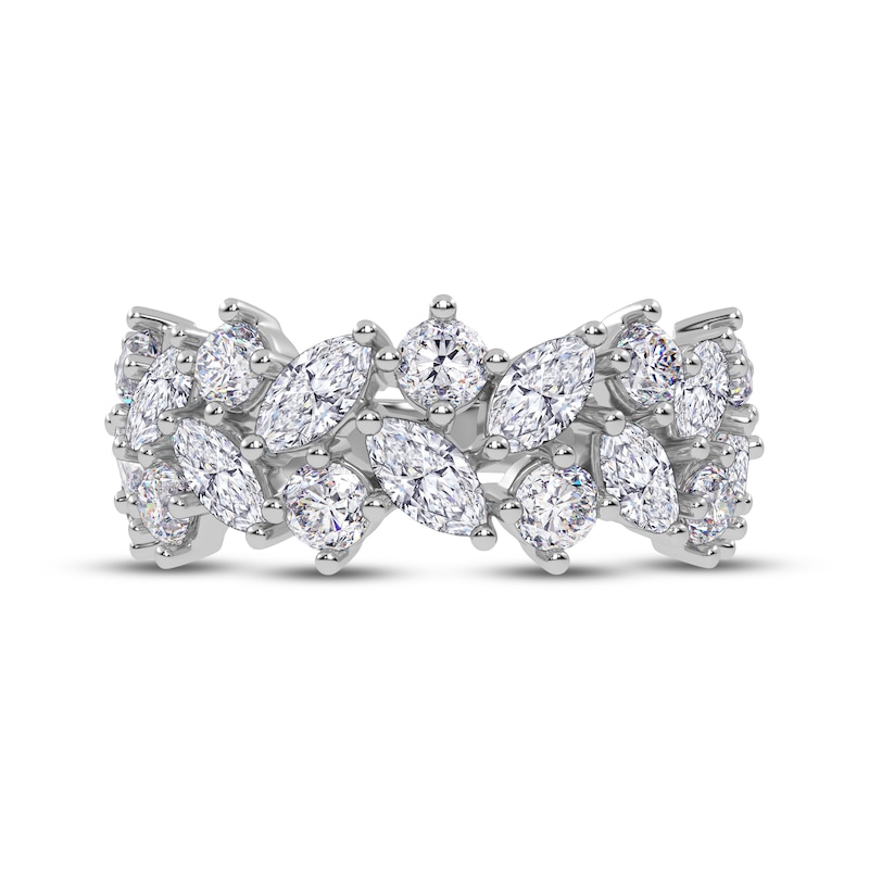 Main Image 3 of KAY Lab-Grown Diamonds Marquise & Round-Cut Scatter Ring 2 ct tw 14K White Gold