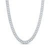 Thumbnail Image 1 of Men's Diamond Curb Chain Necklace 2 ct tw Sterling Silver 20"