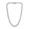 Thumbnail Image 2 of Men's Diamond Curb Chain Necklace 2 ct tw Sterling Silver 20"