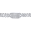 Thumbnail Image 3 of Men's Diamond Curb Chain Necklace 2 ct tw Sterling Silver 20"