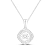 Thumbnail Image 1 of Unstoppable Love Diamond Twist Frame Necklace 1/5 ct tw 10K White Gold 19"