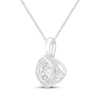 Thumbnail Image 2 of Unstoppable Love Diamond Twist Frame Necklace 1/5 ct tw 10K White Gold 19"
