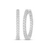 Thumbnail Image 1 of Diamond Inside-Out Hoop Earrings 1/2 ct tw 10K White Gold