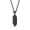 Thumbnail Image 2 of Men's Lion Head Dog Tag Necklace Black Ion-Plated Stainless Steel 24"