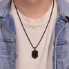 Thumbnail Image 4 of Men's Lion Head Dog Tag Necklace Black Ion-Plated Stainless Steel 24"