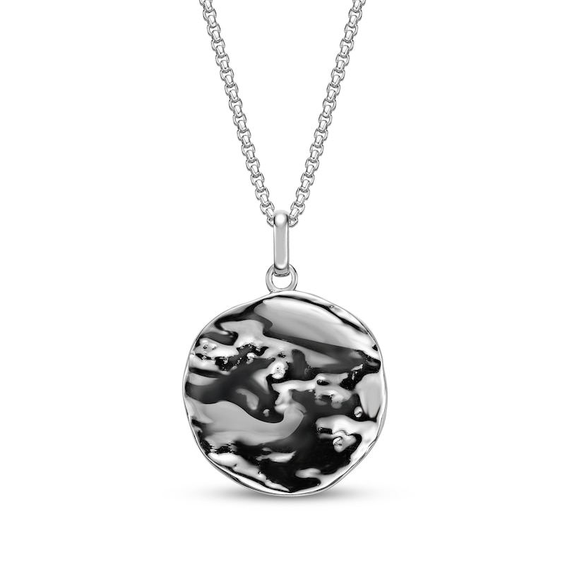 Main Image 3 of Men's Antique-Finish Scorpion Pendant Necklace Stainless Steel 24"