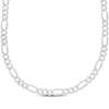 Thumbnail Image 1 of Men's Diamond Figaro Chain Necklace 2-3/4 ct tw Sterling Silver 20"