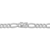 Thumbnail Image 3 of Men's Diamond Figaro Chain Necklace 2-3/4 ct tw Sterling Silver 20"