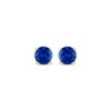 Thumbnail Image 2 of Blue Lab-Created Sapphire Solitaire Stud Earrings 10K Yellow Gold