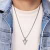 Thumbnail Image 2 of Men's Arrowhead Necklace Matte Stainless Steel 24"