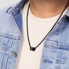 Thumbnail Image 4 of Men's Rainbow Enamel Barrel Necklace Black Ion-Plated Stainless Steel 24"