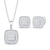 Thumbnail Image 1 of Diamond Vintage-Inspired Cushion-Shaped Gift Set 3/8 ct tw Sterling Silver