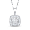 Thumbnail Image 2 of Diamond Vintage-Inspired Cushion-Shaped Gift Set 3/8 ct tw Sterling Silver